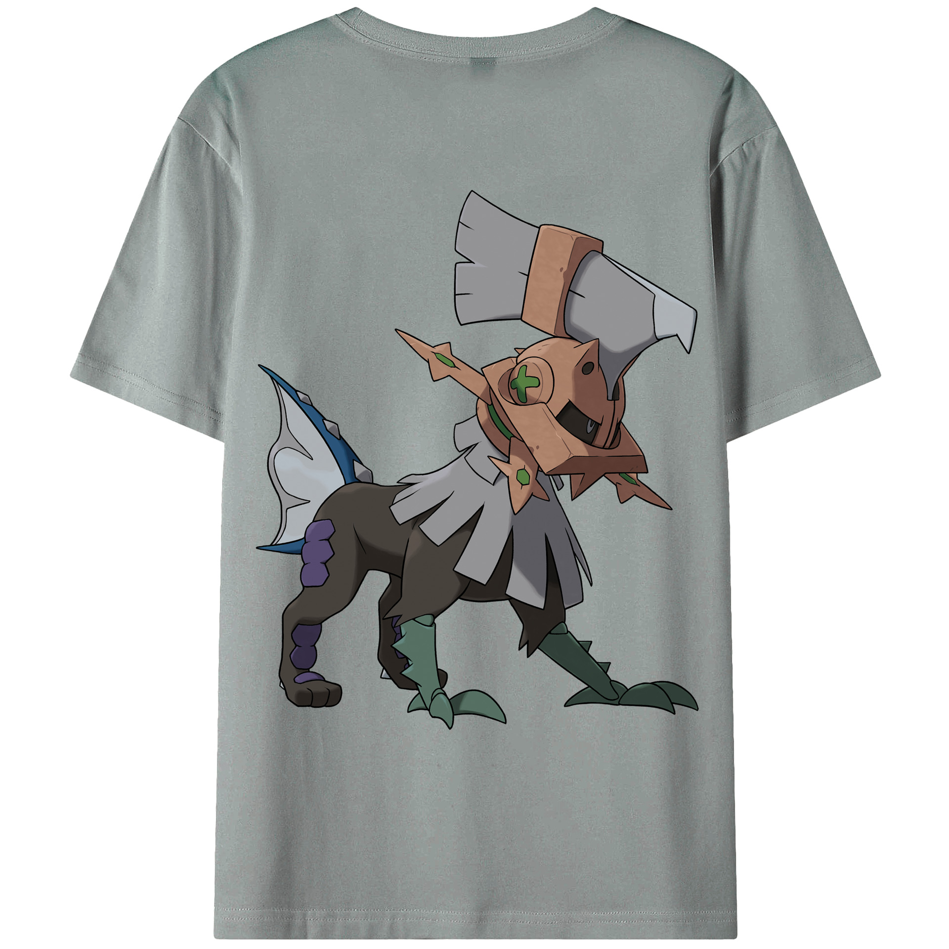 （画像用） ポケットモンスター Pokémon 綿100％ メンズ半袖Tシャツ（バックプリント） 通気性